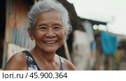 Elderly woman joyfully engaging in community service during springtime. Стоковое AI-изображение, AI-художник ФотоИнтеллект / Фотобанк Лори