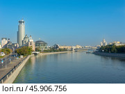Moscow, Russia. August 30, 2024. Luxurious hotel Swissotel RedHills and Moscow International Performing Arts Center. Редакционное фото, фотограф Григорий Стоякин / Фотобанк Лори