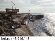 Берег озера Севан зимой. Стоковое фото, фотограф Evgenia Shevardina / Фотобанк Лори
