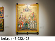Невьянская икона, невьянская школа иконописи. экспозиция Екатеринбургского музея изобразительных искусств. Nevyanskaya icon, Nevyanskaya school of icon painting. the exposition of the Yekaterinburg Museum of Fine Arts (2011 год). Редакционное фото, фотограф Юрий Карачев / Фотобанк Лори