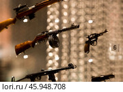 TULA, Russia - August 16, 2024: Tula State Museum of Arms. Permanent exhibition "The history of small arms and bladed weapons from the 14th century to the present". Редакционное фото, фотограф Photojuli / Фотобанк Лори