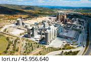 Top view of a cement factory near the city Bunol. Spain. Стоковое фото, фотограф Яков Филимонов / Фотобанк Лори