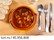 Beef tripe served with sauce in bowl. Стоковое фото, фотограф Яков Филимонов / Фотобанк Лори