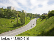Улица Похвалинский съезд в Нижнем Новгороде (2019 год). Стоковое фото, фотограф Солодовникова Елена / Фотобанк Лори