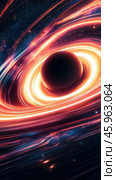 Exoplanet orbiting around a star creating stunning visual effects. Стоковое AI-изображение, AI-художник Юрий Поздников / Фотобанк Лори