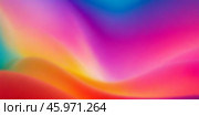 Vector abstract wavy bright turbid blurred smooth gradient background. Red orange pink cyan flowing wallpaper. Dense heavy mesh, color soft mesh. Стоковая иллюстрация, иллюстратор GAlexS / Фотобанк Лори