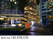 Бизнес-центр "Москва-Сити". Ночной вид (2024 год). Стоковое фото, фотограф Александр Тараканов / Фотобанк Лори