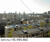 Панорама Басманного района Москвы. Солнечный весенний день (2019 год). Редакционное фото, фотограф Александр Кузнецов / Фотобанк Лори