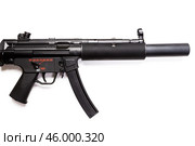 submachine gun MP5 with silencer isolated. Стоковое фото, фотограф Сергей Толмачёв / Фотобанк Лори