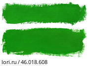 Green stroke of gouache paint brush. Стоковая иллюстрация, иллюстратор Роман Самохин / Фотобанк Лори