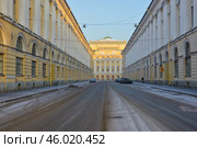 Санкт-Петербург. Перспектива улицы Зодчего Росси (2016 год). Стоковое фото, фотограф Александр Алексеев / Фотобанк Лори