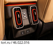 Close up deflector,  car ventilation system for rear seats. Car air conditioner. Стоковое фото, фотограф Виталий Сова / Фотобанк Лори