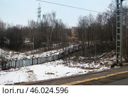 Зимний вид со станции МЦД Волоколамская в Москве. Стоковое фото, фотограф Алиса Сокол / Фотобанк Лори