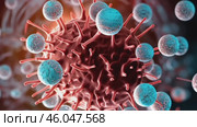 Microscope virus or bacteria close up. Стоковое AI-видео, аниматор Ирина Старикова / Фотобанк Лори