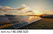 Solar cell or solar panel Modern technology for energy revolution, Alternative source for preserving the environment, Blue tint photovoltaic module. Caring for the environment. Стоковое AI-видео, аниматор ALLA YURTAYEVA / Фотобанк Лори