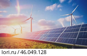 Solar cell or solar panel Modern technology for energy revolution, Alternative source for preserving the environment, Blue tint photovoltaic module. Caring for the environment. Стоковое AI-видео, аниматор ALLA YURTAYEVA / Фотобанк Лори