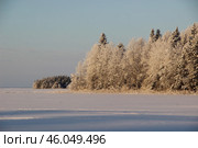 Зимнее Сямозеро (2023 год). Редакционное фото, фотограф Татьяна Макарова / Фотобанк Лори