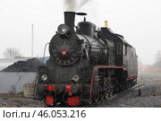 Паровоз Эр766-41, станция Сортавала, Карелия (2019 год). Редакционное фото, фотограф Алексей Иванов / Фотобанк Лори