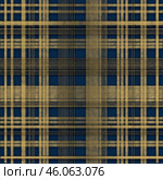 Клетчатый фон. Синий и золотой цвета. Checkered background. Blue and gold colors. Стоковая иллюстрация, иллюстратор Александр Рыбалка / Фотобанк Лори