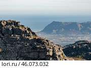 View from top of Table Mountain natural landscape (2023 год). Стоковое фото, фотограф Екатерина Якименко / Фотобанк Лори