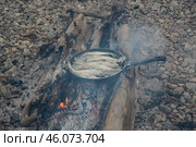 Сковородка хариуса. Стоковое фото, фотограф Олег Рябухин / Фотобанк Лори