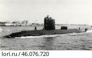 Атомная подводная лодка "Сью Перб"  HMS Superb, Великобритания, 1970-е гг. Стоковое фото, фотограф Retro / Фотобанк Лори