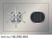 Door safe vault with a combination key lock. Стоковая иллюстрация, иллюстратор Максим Гребешков / Фотобанк Лори