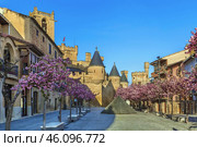 Street in Olite, Navarre, Spain (2018 год). Стоковое фото, фотограф Boris Breytman / Фотобанк Лори