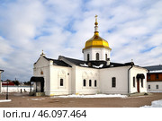 Абалакский Свято-Знаменский мужской монастырь. Церковь Святого Николая Чудотворца. Село Абалак Тюменской области (2015 год). Стоковое фото, фотограф Александр Тараканов / Фотобанк Лори