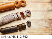 Homemade fruit rolls , candy pastilles for a healthy breakfast concept. Стоковое фото, фотограф Кутина Татьяна / Фотобанк Лори