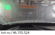 Process of applying wax. Robotic hand carefully distributes liquid wax over entire surface of car. Wax is quickly absorbed, forming thin, but strong protective layer. Glare of light on processed. Стоковое видео, видеограф Скрипачев Антон / Фотобанк Лори