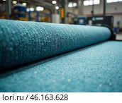 Automatic washing and cleaning of carpets. Industrial line for washing carpets. Стоковое AI-изображение, AI-художник Евгений Ткачёв / Фотобанк Лори