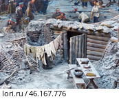 Фрагмент панорамы "Оборона Севастополя 1854-1855 гг." Россия, Севастополь, Исторический бульвар, 10. (2019 год). Редакционное фото, фотограф Сергей Елизарьев / Фотобанк Лори