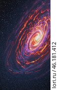 Cosmic Soul Connection, swirling galaxy in deep space. Стоковое видео, видеограф Данил Руденко / Фотобанк Лори