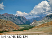 Rocky semi-desert landscape of Kosh-Agach Valley in Altai. Стоковое фото, фотограф Сергей Пристяжнюк (Serg Zastavkin) / Фотобанк Лори