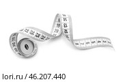 Measuring tape on white background. Стоковое фото, фотограф Pixel_shot / Фотобанк Лори