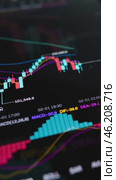 Candlestick chart technical analysis. Trading and Stock Market Graph. Financial Trading and Market. Chart of price changing in stock market. Stock market mobile device app on smartphone. Стоковое видео, видеограф Сергей Тимофеев / Фотобанк Лори