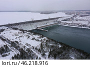 Иркутская область. Братск. Плотина Братской гидроэлектростанции (2022 год). Стоковое фото, фотограф Александр Рюмин / ТАСС / Фотобанк Лори