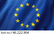 Blue and yellow flag with stars on it. Стоковое AI-видео, аниматор Sergey Grishin / Фотобанк Лори