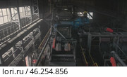 Coal Preparation Plant Screening. Coal Washing Equipment, Mineral Processing, Coal Enrichment Technology Industrial Mining Machinery, Raw Ore Separation Heavy Industry Production. On Belt conveyor. Стоковое видео, видеограф Сергей Тимофеев / Фотобанк Лори