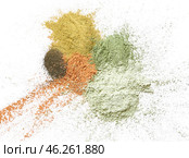Cosmetic clays on white background. Стоковое фото, фотограф Pixel_shot / Фотобанк Лори