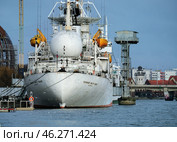 Уникальное судно "Космонавт Виктор Пацаев" в Калининграде (2019 год). Редакционное фото, фотограф Ольга Дмитренко / Фотобанк Лори