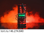 Bomb with timer on dark color background. Стоковое фото, фотограф Pixel_shot / Фотобанк Лори