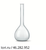 Transparent Laboratory Flask with Long Neck. Стоковая иллюстрация, иллюстратор Андрей Апоев / Фотобанк Лори