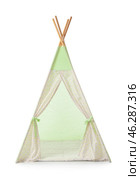 Cozy play tent for kids on white background. Стоковое фото, фотограф Pixel_shot / Фотобанк Лори