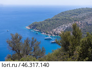 Firnaz bay landscape photo. Lycian way on a sunny summer day (2024 год). Стоковое фото, фотограф EugeneSergeev / Фотобанк Лори