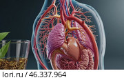 Herbal tea improving human respiratory and cardiovascular systems. Стоковое видео, видеограф Данил Руденко / Фотобанк Лори
