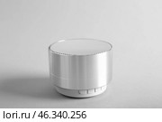 Smart home assistant device on light background. Стоковое фото, фотограф Pixel_shot / Фотобанк Лори