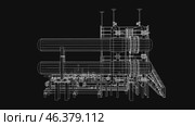 Petroleum heater exchanger. 3d seamless loop animation. Стоковая анимация, аниматор Кирилл Черезов / Фотобанк Лори