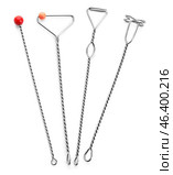 Logopedic tools for speech correction on white background. Стоковое фото, фотограф Pixel_shot / Фотобанк Лори